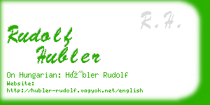rudolf hubler business card